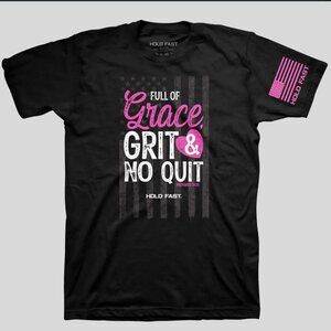 Kerusso Hold Fast Cotton Women's Short Sleeve T-Shirt "Grace & Grit" - NWT